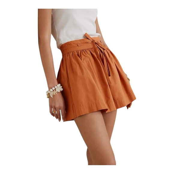 Ulla Johnson Clay Cotton Poplin Jodi Shorts Size 0